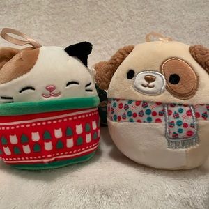 NWT Set-of-2 Original Squishmallows Ornaments, Cam & Harris, each ~4” tall